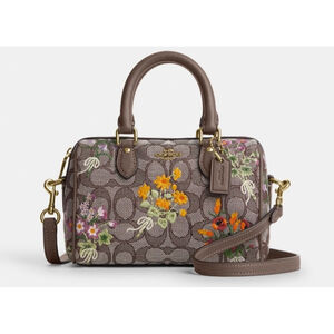 NEW Coach Mini Rowan Crossbody in Floral Signature Jacquard CDY31 NWT